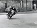 Motorcyclist About to Take on a Curve, Along a Road Photographic Poster Print by A. Villani, 16x12