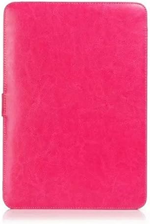 Hicos PU Leather Laptop Sleeve Bag Case Cover for MacBookPRO 15 inch?-Rose red