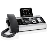 Gigaset  - DX800A - Téléphone filaire DECT/GAP/VoiP avec écran 3,5" - Bluetooth - Noir