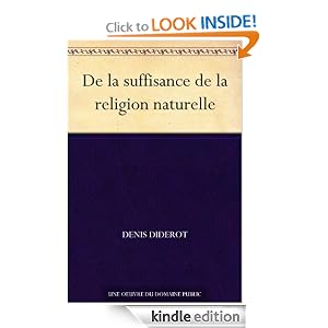 De la suffisance de la religion naturelle (French Edition) Denis Diderot