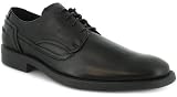 Mens Black Leather Signature Hush Puppies, Black Lace Up Formal Shoes - Black - UK 6-12