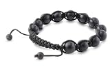 Matte Onyx & Black String Shamballa Bracelet 10MM