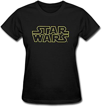 Yosni Simple Star Wars Logo Ladies Custom O-Neck T Shirt Black XXL