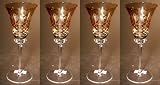 10 Ounce, Set of 4 Florence Amber Glass Goblets