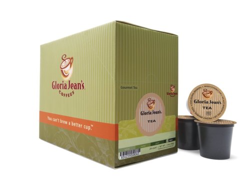 Gloria Jean's Coffees, Tea K-Cup, Mango-Flavored Black Tea, 24-Count Boxes (Pack of 2)