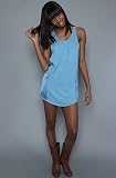 RVCA The Siren Tank Dress in Social Blue,Dresses for Women