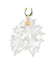 Silver Dipped Holly Leaves/24k Dipped Berries Leaf Ornament