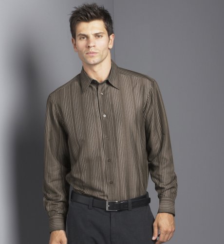 Big & Tall Autograph Long Sleeve Multi-Stripe Shirt