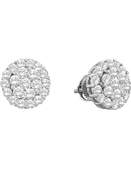 2.00CT-DIA FLOWER EARRINGS(HE)