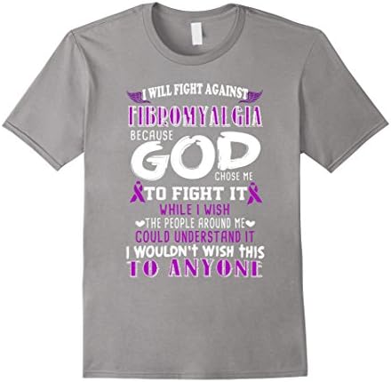 Men's Fibromyalgia T Shirt - Fibromyalgia Awareness Shirt XL Slate