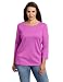 Jones New York Women's Plus-Size Solid Crewneck Top, Hyacinth, 3X