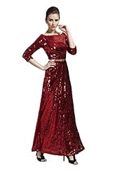 Elbow Length Sleeves Bateau Neck Prom Dress 