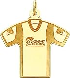 14K Gold NFL New England Patriots Football Jersey Charm