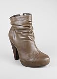Chunky Heel Almond Toe Bootie