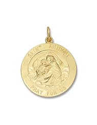 Sterling Silver Vermeil Saint Anthony Medal 1 inch 25 MM