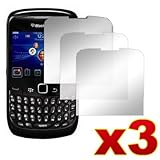 3 Pack of Premium Mirror Screen Protectors for Blackberry Curve 8530