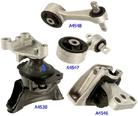 2006-2010 Honda Civic 1.8L Engine Motor &amp; Trans Mount Set 4PCS for Manual Transmission 50880-SNA-A02, 50850-SNA-A82, A4530, A4547, A4548, A4546