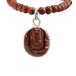 Brown Semi Precious Sandstone Ganesha Necklace