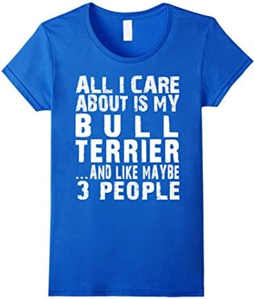 Women's Bull Terrier T-shirt Small Royal Blue
