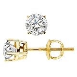 18k Gold Round Diamond Stud Earrings (1/3 ct. tw.)