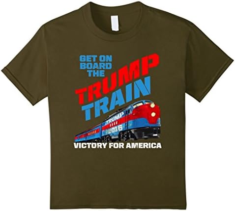Kids New Original Trump Train Vintage Donald Trump 2016 T-Shirt 10 Olive