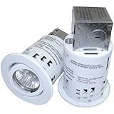 3" Recessed Light Kit with Swivel Trim And 50 Watt Bulbs, Remodeler's Non-IC Cans, Contractor Pack of 2 Lights