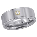 Titanium 0.03 ct GH Diamond Ring Sz 10.5