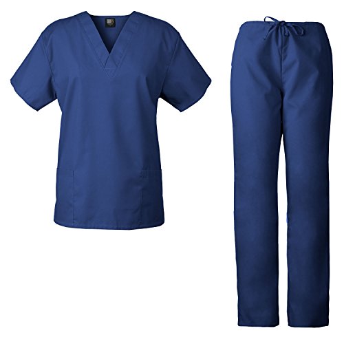 Medgear Unisex Scrub Set Top and Pants Nurse Uniforms (XS-3XL - 7 Colors) 7879