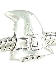 Authentic Biagi Witch Hat with Spider Solid 925 Sterling Silver Bead fits European Charm Bracelet