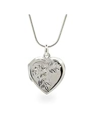 Sterling Silver Flower Heart Locket