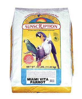 Parrot Miami Mix Pet Bird Food - 25 Lbs