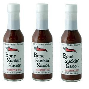 Bone Suckin' Sauce Hiccuppin' Hot Sauce 3-5oz bottles by Hot Wings