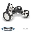 Hampton Ultra Bell Dumbbells with Black Gel Grip Urethane Handles - Sold in Pairs!