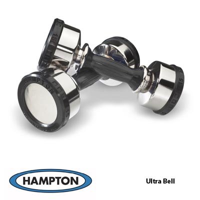 Hampton Ultra Bell Dumbbells with Black Gel Grip Urethane Handles - Sold in Pairs!