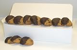 Scott's Cakes Half-Dipped Pecan Cookies with Dark Chocolate in a White Gourmet Box