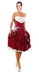 Strapless Cocktail Above the Knee Short Taffeta  Dress