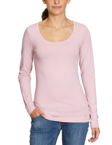 TOM TAILOR Damen Langarmshirt 10213630970/lara stretch longsleeve, Gr. 36 (S), Violett (53 Preisvergleich