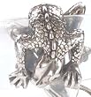 Lizard Pewter Pocket Clip Keychain Key Chain