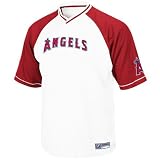 Los Angeles Angels of Anaheim White Full Force V-Neck Raglan Jersey