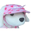 UP Collection Bow Cap for Dogs, Fuchsia Hearts, X-Small