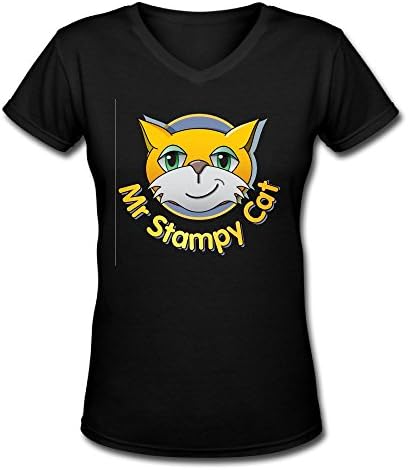 Mr Stampy Cat Lady Casual V-neck Short Sleeve Tshirts