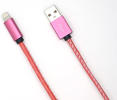 AiT Lighting cable [3.28 Ft/1 M] Leather Coating High Speed Super Durable Charging Cable Compatible with iPhone, iPad and More (Red M)