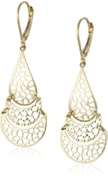 14K Yellow Gold Chandelier Love Earrings