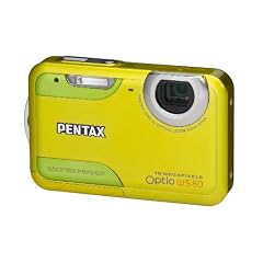 Pentax Optio WS80 Digitalkamera (10 Megapixel, 5-fach opt. Zoom, 6,9 cm (2,7 Zoll) Display, 1.5m wasserdicht, staubdicht) gelb/gr�n