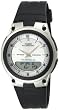 Casio Men's Core AW80-7AV Black Resin Analog Quartz Watch with White Dial