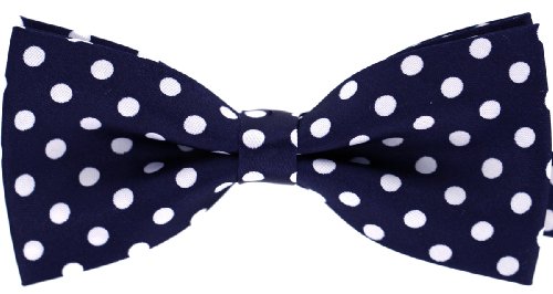 Tok Tok Designs® Handmade Men Bow Ties - B124 (Silky Navy Blue)