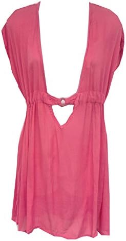 Raya Sun V-Neck Wood Ring Cover Up Berry SM