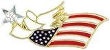 US FLAG PATRIOTIC Wings & Wishes Angel Pin