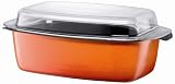 Review Silit 91 3432 1728 / Silit 5-1/2-Quart Gourmet Roasting Pan with Lid, Wild Orange