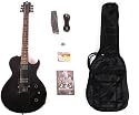 SX GG1K BK Black Electric Guitar Package w/Amp Carry Bag  Strap and Instructional DVD 